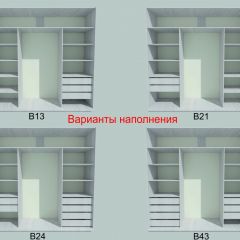 Шкаф-купе 1950 серии SILVER S3+S1+S3Z B22+PL2 (по 2 ящика лев/прав+1штанга+1 полка) профиль «Серебро» в Кировграде - kirovgrad.mebel24.online | фото 5