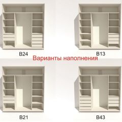 Шкаф-купе 2400 серии SOFT D5+D4+D5+B22+PL3 (по 2 ящика лев/прав+2штанги) профиль «Графит» в Кировграде - kirovgrad.mebel24.online | фото 6