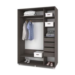 РОЛАНД Шкаф-купе с зеркалом Анкор темный (600*1300) Р632 в Кировграде - kirovgrad.mebel24.online | фото 4