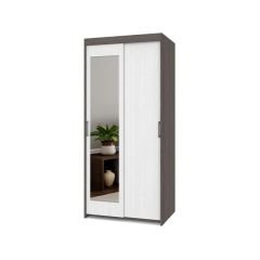 ТОМАС Шкаф-купе с зеркалом Анкор темный/светлый Т22 в Кировграде - kirovgrad.mebel24.online | фото