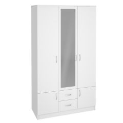 Шкаф Ронда ШК-3 с зеркалом (Белый) в Кировграде - kirovgrad.mebel24.online | фото