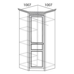 Шкаф угловой №183 "Лючия" Фасад глухой (Угол 1007*1007) Дуб оксфорд в Кировграде - kirovgrad.mebel24.online | фото 2