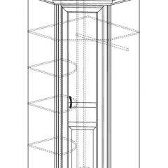 Шкаф угловой №562 "Алиса" (угол 875*875) в Кировграде - kirovgrad.mebel24.online | фото 2