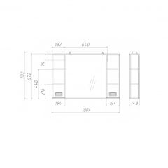 Шкаф-зеркало Cube 100 Эл. Домино (DC5013HZ) в Кировграде - kirovgrad.mebel24.online | фото 2