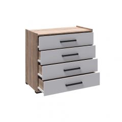 Спальня Соната Комод (Белый/Дуб крафт золотой) в Кировграде - kirovgrad.mebel24.online | фото 2