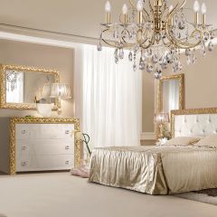 Спальный  гарнитур Тиффани Premium слоновая кость/золото в Кировграде - kirovgrad.mebel24.online | фото