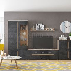КИМ Стенка (Бетон Графит/Дуб Сонома) Вариант 1 в Кировграде - kirovgrad.mebel24.online | фото