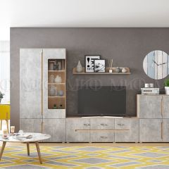 КИМ Стенка (Бетон темный/Дуб Сонома) Вариант 1 в Кировграде - kirovgrad.mebel24.online | фото