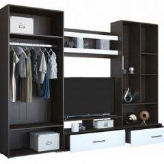 Стенка Ненси 1 (Венге/Белый глянец) в Кировграде - kirovgrad.mebel24.online | фото 4