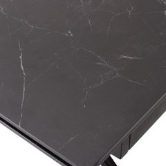 Стол FORIO 160 MATT BLACK MARBLE SOLID CERAMIC / BLACK, ®DISAUR в Кировграде - kirovgrad.mebel24.online | фото 9