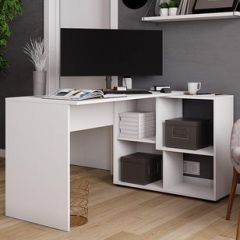 Стол компьютерный угловой СКМУ-4 Белый в Кировграде - kirovgrad.mebel24.online | фото