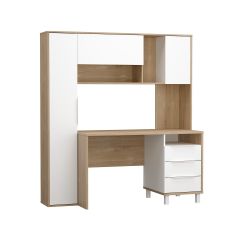 Стол рабочий 12.95 N Комфорт (Дуб сонома, Белый PE шагрень) в Кировграде - kirovgrad.mebel24.online | фото 2