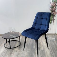 Стул CHIC BLUVEL-86 NAVY BLUE / черный каркас М-City в Кировграде - kirovgrad.mebel24.online | фото 5