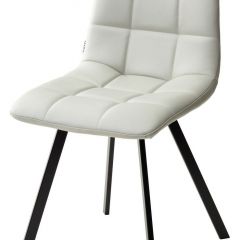 Стул CHILLI SQUARE HK017-03 светло-серый, PU/ черный каркас М-City в Кировграде - kirovgrad.mebel24.online | фото