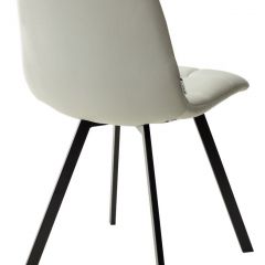 Стул CHILLI SQUARE HK017-03 светло-серый, PU/ черный каркас М-City в Кировграде - kirovgrad.mebel24.online | фото 4