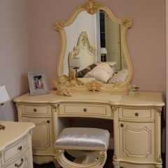 Туалетный стол + Зеркало Мона Лиза (крем) в Кировграде - kirovgrad.mebel24.online | фото 6