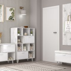 Вешалка с зеркалом Эго ВЗ-1 Бетон светлый в Кировграде - kirovgrad.mebel24.online | фото 3