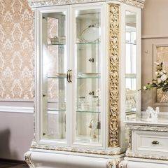 Витрина двухстворчатая Алсу (белый глянец) в Кировграде - kirovgrad.mebel24.online | фото 2