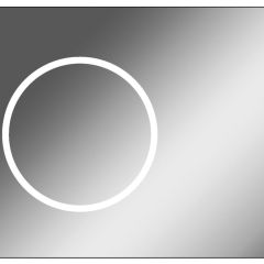 Зеркало Eclipse 90 black с подсветкой Sansa (SE1031Z) в Кировграде - kirovgrad.mebel24.online | фото 1