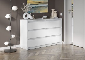 АЙДЕН КМ06-1200 Комод 6 ящиков (белый) в Кировграде - kirovgrad.mebel24.online | фото