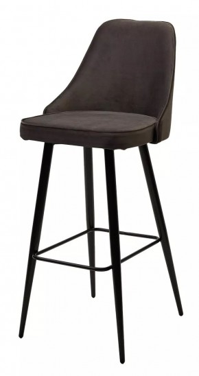 Барный стул NEPAL-BAR ГРАФИТ #14, велюр/ черный каркас (H=78cm) М-City в Кировграде - kirovgrad.mebel24.online | фото 1