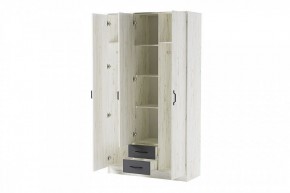 БЕАТРИС Шкаф Трио (дуб крафт белый/антрацит) в Кировграде - kirovgrad.mebel24.online | фото 2