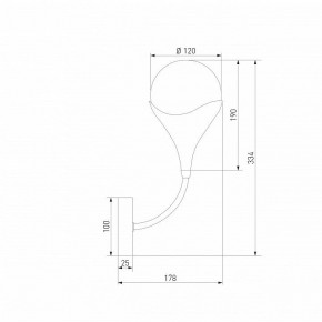 Бра Eurosvet Calyx 60168/1 латунь в Кировграде - kirovgrad.mebel24.online | фото 3
