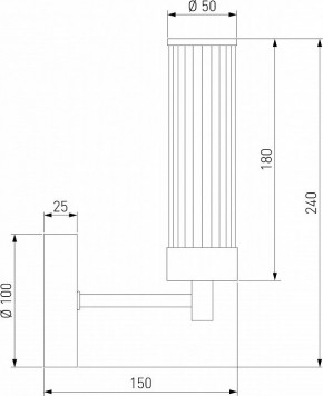 Бра Eurosvet Oriens 60166/1 латунь в Кировграде - kirovgrad.mebel24.online | фото 2