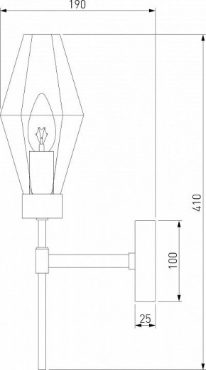 Бра Eurosvet Prism 60143/1 хром в Кировграде - kirovgrad.mebel24.online | фото 2