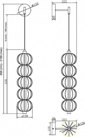 Бра Maytoni Golden Cage MOD216WL-L10G3K в Кировграде - kirovgrad.mebel24.online | фото 2