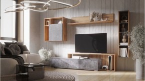 ДАЛЛАС Гостиная (модульная) цемент темный в Кировграде - kirovgrad.mebel24.online | фото