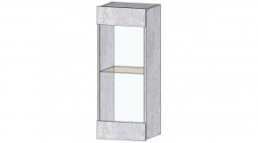 ДАЛЛАС Шкаф со стеклом (цемент светлый) в Кировграде - kirovgrad.mebel24.online | фото