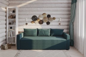 Диван-кровать Вало сине-зелёный, ткань рогожка в Кировграде - kirovgrad.mebel24.online | фото 2