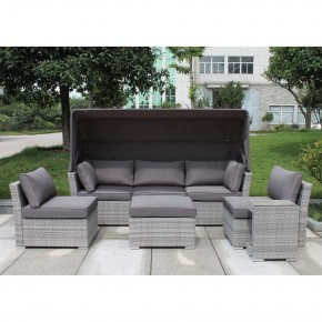 Диван-трансформер из искусственного ротанга AFM-320G Grey в Кировграде - kirovgrad.mebel24.online | фото 2
