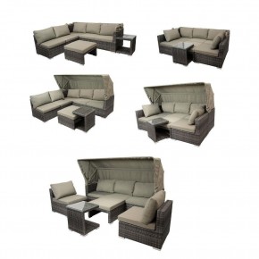 Диван-трансформер из искусственного ротанга AFM-320G Grey в Кировграде - kirovgrad.mebel24.online | фото 3