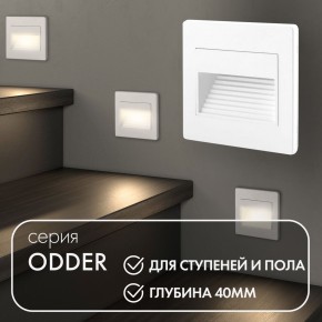 DK3050-WH Светильник встраиваемый в стену, IP 20, LED 3000, 1 Вт, белый, пластик в Кировграде - kirovgrad.mebel24.online | фото 5