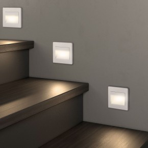 DK3050-WH Светильник встраиваемый в стену, IP 20, LED 3000, 1 Вт, белый, пластик в Кировграде - kirovgrad.mebel24.online | фото 6