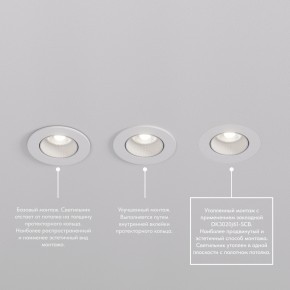 DK3061-WH Встраиваемый светильник, IP 20, 10 Вт, GU5.3, LED, белый/белый, пластик в Кировграде - kirovgrad.mebel24.online | фото 3