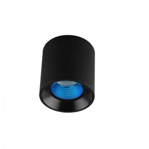 DK3090-BK+CY Светильник накладной IP 20, 10 Вт, GU5.3, LED, черный/голубой, пластик в Кировграде - kirovgrad.mebel24.online | фото