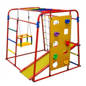 ДСК Start baby 2 цв.красный радуга (скалодром, сетка-лаз, горка, качель, рукоход) (2 кор) в Кировграде - kirovgrad.mebel24.online | фото