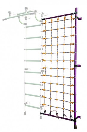 Дополнительная стойка к пристенному ДСК с сеткой для лазания, цв. фиолетовый в Кировграде - kirovgrad.mebel24.online | фото