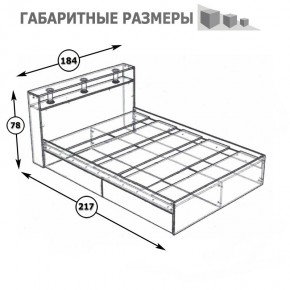 Камелия Кровать 1800, цвет белый, ШхГхВ 183,5х217х78,2 см., сп.м. 1800х2000 мм., без матраса, основание есть в Кировграде - kirovgrad.mebel24.online | фото 4