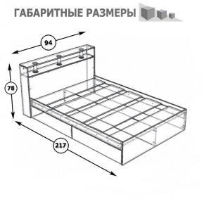 Камелия Кровать с ящиками 0900, цвет венге/дуб лоредо, ШхГхВ 93,5х217х78,2 см., сп.м. 900х2000 мм., без матраса, основание есть в Кировграде - kirovgrad.mebel24.online | фото 6