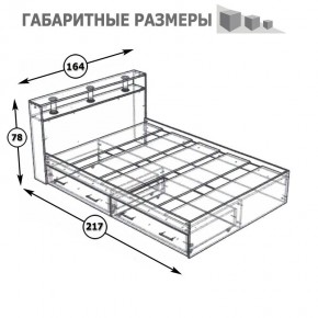 Камелия Кровать с ящиками 1600, цвет белый, ШхГхВ 163,5х217х78,2 см., сп.м. 1600х2000 мм., без матраса, основание есть в Кировграде - kirovgrad.mebel24.online | фото 6