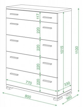 Комод Домино КМ-1 в Кировграде - kirovgrad.mebel24.online | фото 2