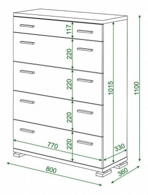 Комод Домино КМ-1 в Кировграде - kirovgrad.mebel24.online | фото 3