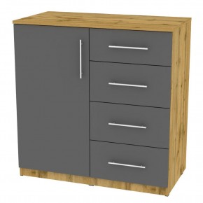 Комод "Калисто (K17)" ручка рейлинг (ДВ-Графит) в Кировграде - kirovgrad.mebel24.online | фото