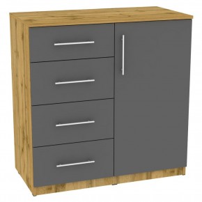 Комод "Калисто (K18)" ручка рейлинг (ДВ-Графит) в Кировграде - kirovgrad.mebel24.online | фото