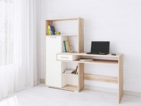 Компьютерный стол Квартет-8 дуб сонома/белый в Кировграде - kirovgrad.mebel24.online | фото