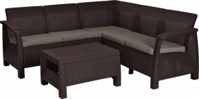 Комплект мебели угловой Корфу Релакс Сет (CORFU II RELAX SET) коричневый в Кировграде - kirovgrad.mebel24.online | фото 2
